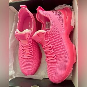 NWT • Pink embellished torrid sneakers • Size 10